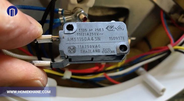 3. تعمیر میکروسوییچ درب پلوپز